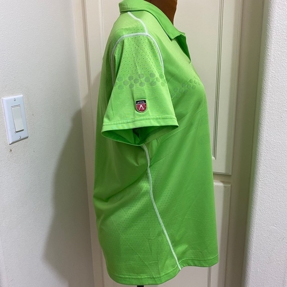 Antigua Women’s Neon Green Polo Golf Shirt Desert Dry Xtra-Light Size XL - Picture 4 of 7
